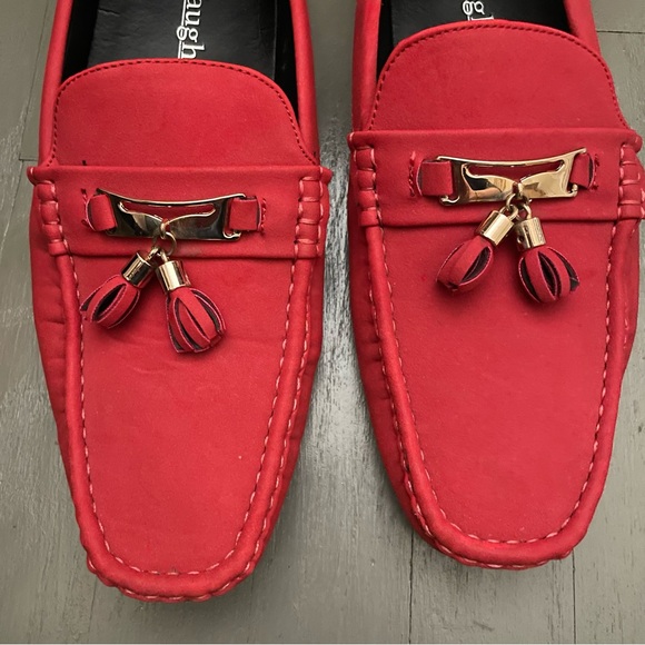 Z . Vaughn Red Mens  Loafers - Picture 3 of 15